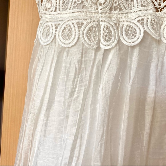 Zara strappy guipure lace midi dress white - Picture 8 of 8